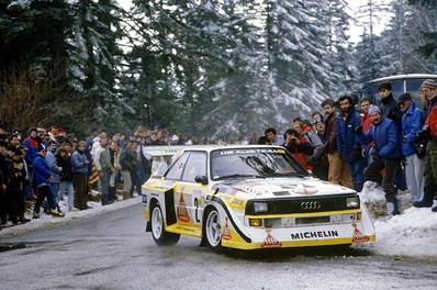 Walter Röhrl - Christian Geistdörfer
54º Rallye Automobile de Monte-Carlo 1986. Audi Sport Quattro S1 E2 (IN-NL 23). Clasificado 4º.
Audi Sport

Del 18 al 24 de Enero, Monte-Carlo.
Superficie: asfalto - nieve.

El Rally tenía un total de 3984.00 km de los que 881.20 km divididos en 36 tramos eran especiales.

Tomaron la salida 156 equipos, finalizaron 65.@
Palabras clave: Audi;Quattro;Walter_Röhrl;Grupo_B;Sport;Montecarlo;1986
