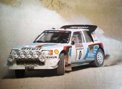 28º Rally Sanremo 1986
Peugeot 205 Turbo 16 E2 (311 FPF 75) con dorsal 0 de Ari Vatanen.

Primera aparición de Ari Vatanen después del grave accidente sufrido en el 5º Marlboro Rally de Argentina 1985.

".... í­bamos lí­deres, cuando tuvimos un brutal accidente, en un terreno muy muy duro, venía a fondo y al pasar por el lecho de un vado cubierto de lodo y escarcha, las ruedas posteriores dieron contra el suelo del vado, salimos volando y nos despeñamos monte abajo, el coche se incendio, y hasta mi casco salio de mi cabeza siendo encontrado un dí­a después por gente local. Por eso cuando estoy en casa y saludo a mi mujer, pienso lo afortunado que fui........"
Ari Vatanen

Equipo Peugeot descalificado
El tercer dí­a del Rally se examinó el Peugeot y se decreto que las aletas de la parte de abajo eran en realidad faldillas. Las faldillas habí­an sido prohibidas después del Córcega, y a pesar de que los coches habí­an pasado las verificaciones pre-rally, se excluyeron todos los Peugeot de inmediato. Peugeot llevó el asunto a la FISA en diciembre, y decidió que la exclusión era ilegal.

Todos los puntos del Rally para el Campeonato se anularon, por eso Sanremo de 1986 no pudo considerarse una prueba de WRC, y por eso Markku Alén fue Campeón del Mundo durante tan solo 10 dí­as.

Del 13 al 17 de Octubre, Sanremo, Imperia, Italia.
Superficie: asfalto - tierra.

El Rally tenía un total de 2148.69 Km de los que 532.60 Km divididos en 40 tramos eran especiales (2 de ellos fueron cancelados SS8 Santa Luce de 12.30 Km y SS22 La Sela 2 de 10.15 Km).

Tomaron la salida 118 equipos, finalizaron 38.
@
Palabras clave: ;Peugeot;Turbo;Grupo_B;Sanremo;1986
