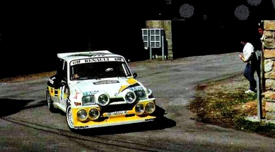 Carlos Sainz Cenamor - Antonio Boto
7º Rallye des Garrigues - Languedoc-Roussillon 1986. Renault 5 Maxiturbo (VA-4650-MA). Abandonó por el embrague en SS16 Saint-Bresson 2 de 34.20 Km.

Del 3 al 6 de Abril, Nimes, Francia
Superficie: asfalto

El Rally tenía un total de 501.90 km cronometrados divididos en 20 tramos especiales.

Tomaron la salida 102 equipos, finalizaron 44.@
Palabras clave: ;Renault;Maxiturbo;Grupo_B;Garrigues;1986