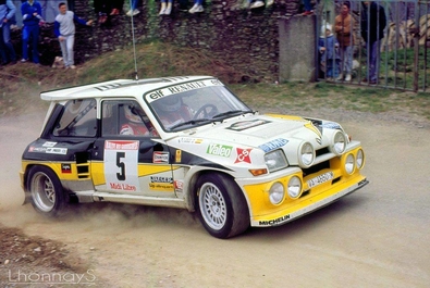 Carlos Sainz Cenamor - Antonio Boto
7º Rallye des Garrigues - Languedoc-Roussillon 1986. Renault 5 Maxiturbo (VA-4650-MA).
Abandonó por el embrague en SS16 Saint-Bresson 2 de 34.20 Km.

Del 3 al 6 de Abril, Nimes, Francia.

Superficie: asfalto con 501.90 km cronometrados divididos en 20 tramos especiales.

Tomaron la salida 102 equipos, finalizaron 44.@
Palabras clave: ;Renault;Maxiturbo;Grupo_B;Garrigues;1986