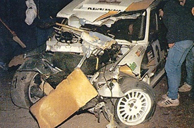 7º Rally San Froilan 1985
Carlos Sainz - Antonio Boto
Renault 5 Maxiturbo. Abandonó por el accidente de la imagen.

Comentario de Antonio Boto sobre la foto el 18-09-2011:
Estábamos 