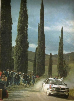 Massimo (Miki) Biasion - Tiziano Siviero
29º Rally Sanremo 1987. Lancia Delta HF 4WD (TO 74227G). Clasificado 1º.

Del 12 al 15 de Octubre, Sanremo, Ligúria, Imperia, Italia.
Superficie: asfalto - tierra.

El Rally tenia un total de 2097.02 Km de los que 561.11 km divididos en 41 tramos eran especiales (3 de ellos fueron cancelados, SS6 Casole de 8.27 km, SS8 Murlo de 9.12 km y SS3 Passo Turchino 13.73 km).

Tomaron la salida 125, finalizaron 55.@
Palabras clave: ;Lancia;Delta;4WD;Sanremo;1987