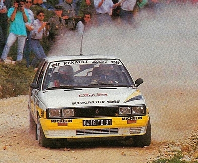 Jean Ragnotti - Pierre Thimonier
21º Rallye de Portugal Vinho do Porto 1987. Renault 11 Turbo (8416 YD 91). Clasificado 2º.

Del 11 al 14 de Marzo, Estoril, Cascais, Lisboa, Portugal.
Superficie: asfalto - tierra.

El Rally tenia un total de 2,088.23 Km de los que 603.50 Km divididos en 37 tramos, eran especiales.

Tomaron la salida 94 equipos, finalizaron 36.@
Palabras clave: ;Renault;Turbo;Portugal;1987