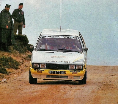 Jean Ragnotti - Pierre Thimonier
21º Rallye de Portugal Vinho do Porto 1987. Renault 11 Turbo (8416 YD 91). Clasificado 2º.

Del 11 al 14 de Marzo, Estoril, Cascais, Lisboa, Portugal.
Superficie: asfalto - tierra.

El Rally tenia un total de 2,088.23 Km de los que 603.50 Km divididos en 37 tramos, eran especiales.

Tomaron la salida 94 equipos, finalizaron 36.@
Palabras clave: ;Renault;Turbo;Portugal;1987;