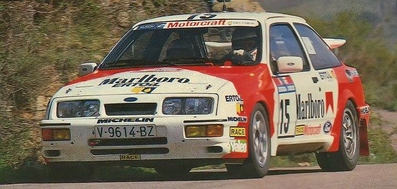 Carlos Sainz Cenamor - Antonio Boto
31º Tour de Corse - Rallye de France 1987. Ford Sierra RS Cosworth (V-9614-BZ). Clasificado 7º.

Del 7 al 9 de Mayo, Ajaccio, Córcega, Francia.
Superficie: asfalto.

El Rally tenia un total de 1367.02 km de los que 618.20 km divididos en 24 tramos eran especiales.

Se inscribieron 103 equipos, tomaron la salida 95, finalizaron 35.@
Palabras clave: ;Ford;Sierra;Cosworth;Corcega;1987;Corse