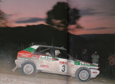 Alex Fiorio - Luigi Pirollo
31º Rallye Sanremo - Rallye d'Italia 1989. Lancia Delta Integrale (TO 62124M). Clasificado 2º.
Jolly Club

Del 8 al 12 de Octubre, Sanremo, Liguria, Imperia, Italia.
Superficie: asfalto - tierra.

El Rally tenia un total de 2086.19 km de los que 544.20 km divididos en 34 tramos eran especiales.

Tomaron la salida 107 equipos, finalizaron 34.@
Palabras clave: Lancia;Delta;Integrale;Sanremo;1989