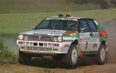 Alessandro (Alex) Fiorio - Luigi Pirollo
36º Acropolis Rally 1989. Lancia Delta Integrale (TO 33822M). Clasificado 3º.
Jolly Club

Del 27 de Mayo al 1 de Junio, Atenas, Grecia.
Superficie: tierra.

El Rally tenia un total de 1880.41 km de los que 588.51 km divididos en 42 tramos eran especiales.

Tomaron la salida 97 equipos, finalizaron 40.@

Palabras clave: Lancia;Delta;Integrale;Acropolis;Grecia;1989