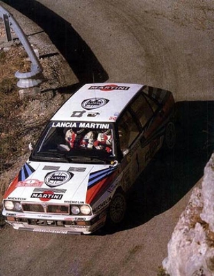 Bruno Saby - Jean-François Fauchille
57º Rallye Automobile de Monte-Carlo 1989. Lancia Delta Integrale (TO 54902H). Clasificado 3º.

Del 21 al 26 de Enero, Monte-Carlo.
Superficie: asfalto - nieve.

El Rally tenia un total de 2872.82 km, de los que 613.25 km, divididos en 24 tramos, eran especiales.

Tomaron la salida 172 equipos, finalizaron 83.@
Palabras clave: ;Lancia;Delta;Integrale;Montecarlo;1989