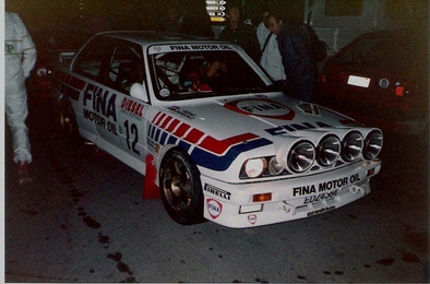 Marc Duez - Alain Lopes
31º Rallye Sanremo - Rallye d'Italia 1989. BMW M3 E30 (EDZ 4364). Clasificado 7º.

Del 8 al 12 de Octubre, Sanremo, Liguria, Imperia, Italia.
Superficie: asfalto - tierra.

El Rally tenia un total de 2086.19 km de los que 544.20 km divididos en 34 tramos eran especiales.

Tomaron la salida 107 equipos, finalizaron 34.@
Palabras clave: ;BMW;Sanremo;1989