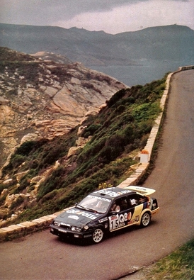 Franco Cunico - Massimo Sghedoni
33º Tour de Corse - Rallye de France 1989. Ford Sierra RS Cosworth (D372 TAR). Clasificado 7º.

Del 23 al 26 de Abril, Ajaccio, Córcega, Francia.
Superficie: asfalto.

El Rally tenia un total de 1439.85 km de los que 628.71 km divididos en 33 tramos eran especiales.

Se inscribieron 85 equipos, tomaron la salida 79, finalizaron 39.@
Palabras clave: ;Ford;Sierra;RS;Cosworth;Corse;Corcega;1989