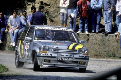 Alain Oreille - Gilles Thimonier
33º Tour de Corse - Rallye de France 1989. Renault 5 GT Turbo (6876 SS 84). Clasificado 8º.

Del 23 al 26 de Abril, Ajaccio, Córcega, Francia.
Superficie: asfalto.

El Rally tenia un total de 1439.85 km de los que 628.71 km divididos en 33 tramos eran especiales.

Se inscribieron 85 equipos, tomaron la salida 79, finalizaron 39.@
Palabras clave: ;Renault;Turbo;GT;Corse;Corcega;1989
