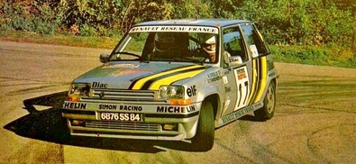 Alain Oreille - Gilles Thimonier
33º Tour de Corse - Rallye de France 1989. Renault 5 GT Turbo (6876 SS 84). Clasificado 8º.

Del 23 al 26 de Abril, Ajaccio, Córcega, Francia.
Superficie: asfalto.

El Rally tenia un total de 1439.85 km de los que 628.71 km divididos en 33 tramos eran especiales.

Se inscribieron 85 equipos, tomaron la salida 79, finalizaron 39.@
Palabras clave: ;Renault;Turbo;GT;Corse;Corcega;1989