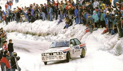 Marc Duez - Alain Lopes
57º Rallye Automobile de Monte-Carlo 1989. BMW M3 E30 (EDZ 4364). Clasificado 8º.

Del 21 al 26 de Enero, Monte-Carlo.
Superficie: asfalto - nieve.

El Rally tenia un total de 2872.82 km, de los que 613.25 km, divididos en 24 tramos, eran especiales.

Tomaron la salida 172 equipos, finalizaron 83.@

Palabras clave: ;BMW;M3;Montecarlo;1989;nieve;E30