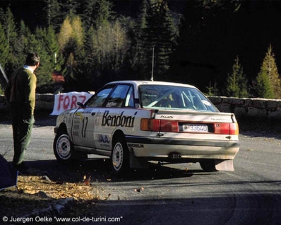 Paola De Martini - Umberta Gibellini
57º Rallye Automobile de Monte-Carlo 1989. Audi 90 Quattro (33640). Clasificada 9ª de la general y 1ª en copa de damas.

Del 21 al 26 de Enero, Monte-Carlo.
Superficie: asfalto - nieve.

El Rally tenia un total de 2872.82 km, de los que 613.25 km, divididos en 24 tramos, eran especiales.

Tomaron la salida 172 equipos, finalizaron 83.@
Palabras clave: ;Audi;Quattro;Montecarlo;1989
