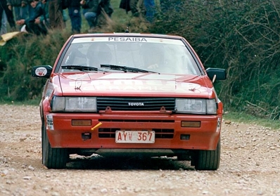 Chano Carrera - Pedro Perez
23º Rallye de Portugal Vinho do Porto 1989. Toyota Corolla GT (AYV 367). Clasificado 25º.

Del 28 de Febrero al 4 de Marzo, Estoril, Portugal.
Superficie: asfalto - tierra.

El Rally tenia un total de 2153.02 km de los que 576.88 km divididos en 38 tramos eran especiales, (una de ellas fue cancelada SS18 Ponte de Lima de 16.80 Km).

Tomaron la salida 93 equipos, finalizaron 38.@

Palabras clave: Toyota;Corolla;Portugal;1989