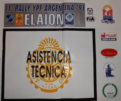 11º Rally YPF Argentina 1991
Del 23 al  27 de Julio, Argentina.
Superficie: tierra.

El Rally tenia un total de 2,114.00 Km de los que 594.20 Km divididos en 30 tramos eran especiales (uno de ellos fue cancelado SS1 Hipodromo Argentino de 2.96 Km).

Se inscribieron 87 equipos, tomaron la salida 87, finalizaron 34.
Palabras clave: Argentina;1991;Placas