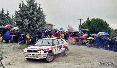 Dario Cerrato - Giuseppe Cerri
33º Rallye Sanremo - Rallye d'Italia 1991. Lancia Delta Integrale 16V (TO 76855R). Clasificado 3º.

Del 12 al 17 de Octubre, Sanremo, Ligúria, Imperia, Italia.
Superficie: asfalto - tierra.

El Rally tenia un total de 2185.96 km de los que 572.91 km divididos en 31 tramos eran especiales (uno de ellos fue cancelado SS5 Castiglione Garfagnana de 9.67 km).

Tomaron la salida 87 equipos, finalizaron 40.@
Palabras clave: ;Lancia;Delta;Integrale;Sanremo;1991