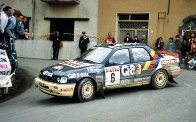 François Delecour - Anne-Chantal Pauwels
33º Rallye Sanremo - Rallye d'Italia 1991. Ford Sierra RS Cosworth 4x4 (H314 OEV). Clasificado 4º.

Del 12 al 17 de Octubre, Sanremo, Imperia, Liguria Italia.
Superficie: asfalto - tierra.

El Rally tenia un total de 2185.96 km de los que 572.91 divididos en 31 tramos, eran especiales.

Tomaron la salida 87 equipos, finalizaron 40.@
Palabras clave: ;Ford;Sierra;RS;Cosworth;Sanremo;1991;Chiusdino