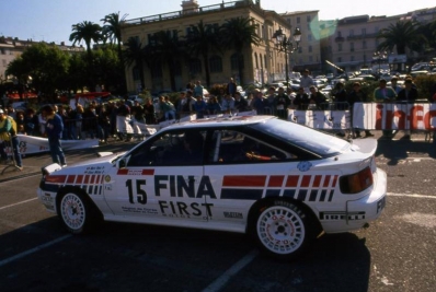 Marc Duez - Klaus Wicha
35º Tour de Corse - Rallye de Francia 1991. Toyota Celica GT-4 "ST165" (K-AM 6212). Clasificado 4º.

Del 28 de Abril al 1 de Mayo, Ajaccio, Córcega, Francia.
Superficie: asfalto.

El Rally tenia un total de 1384.51 km de los que 625.91 km divididos en 27 tramos eran especiales.

Tomaron la salida 101 equipos, finalizaron 43.@
Palabras clave: ;Toyota;Celica;ST165;Corse;Corcega;1991