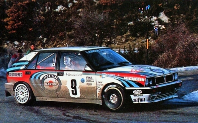Juha Kankkunen - Juha Piironen
59º Rallye Automobile de Monte-Carlo 1991. Lancia Delta Integrale 16V (TO 92332P). Clasificado 5º.

Del 24 al 30 de Enero, Monte-Carlo.
Superficie: asfalto - nieve.

El Rally tenia un total de 3390.27 km de los que 628.64 km divididos en 27 tramos eran especiales.

Tomaron la salida 167 equipos, finalizaron 75.

© Joan Al 
Tramo: Pont de Miolans (paellas del ultimo Km y medio, justo antes de Les Clues de St Auban).
@@
Palabras clave: ;Lancia;Delta;Integrale;Montecarlo;1991