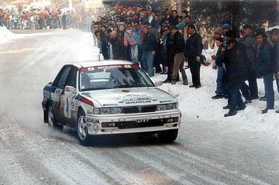Timo Salonen - Voitto Silander
59º Rallye Automobile de Monte-Carlo 1991. Mitsubishi Galant VR-4. Clasificado 8º.
El Rally tenia un total de 3390 km de los que 625.89 km divididos en 27 tramos, eran especiales.
Tomaron la salida 165 equipos, finalizaron 75.@
Palabras clave: Timo_Salonen;Montecarlo;Mitsubishi;Galant;VR-4;1991;Nieve