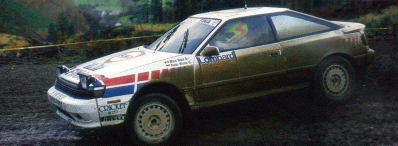 Marc Duez - Klaus Wicha
47º Lombard RAC Rally 1991. Toyota Celica GT-4 -ST165-(K-AM 8930). Clasificado 8º.

Del 24 al 28 de Noviembre, Harrogate, Yorkshire, Inglaterra.
Superficie: tierra.

El Rally tenia un total de 2355.31 Km de los que 565,51 Km divididos en 37 tramos eran especiales.

Se inscribieron 160 equipos, tomaron la salida 151, finalizaron 82.@
Palabras clave: ;Toyota;Celica;GT-4;ST165;Gran_Bretaña;RAC_Rally;Lombard;1991