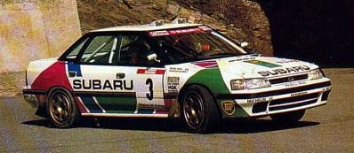 François Chatriot - Michel Perin
35º Tour de Corse - Rallye de France 1991. Subaru Legacy RS (H640 JBW). Clasificado 9º.

Del 28 de Abril al 1 de Mayo, Ajaccio, Córcega, Francia.
Superficie: asfalto.

El Rally tenia un total de 1384.51 km de los que 625.91 km divididos en 27 tramos eran especiales.

Tomaron la salida 101 equipos, finalizaron 43.@
Palabras clave: ;Subaru;Legacy;Corse;Corcega;1991
