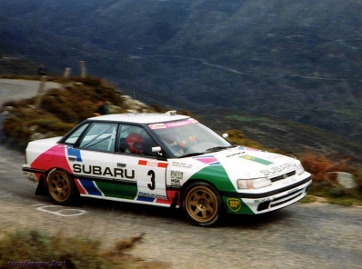 François Chatriot - Michel Perin
35º Tour de Corse - Rallye de France 1991. Subaru Legacy RS (H640 JBW). Clasificado 9º.

Del 28 de Abril al 1 de Mayo, Ajaccio, Córcega, Francia.
Superficie: asfalto.

El Rally tenia un total de 1384.51 km de los que 625.91 km divididos en 27 tramos eran especiales.

Tomaron la salida 101 equipos, finalizaron 43.@
Palabras clave: ;Subaru;Legacy;Corse;Corcega;1991