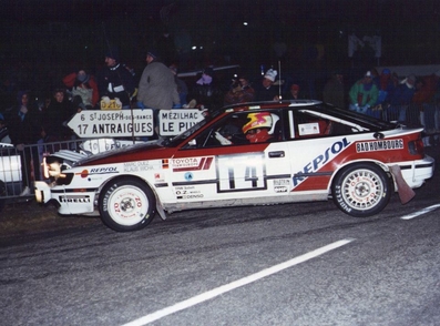 Marc Duez - Klaus Wicha
59º Rallye Automobile de Monte-Carlo 1991. Toyota Celica GT-4 (ST165). Clasificado 11º.

Del 24 al 30 de Enero, Monte-Carlo.
Superficie: asfalto - nieve.

El Rally tenia un total de 3390.27 km de los que 628.64 km divididos en 27 tramos eran especiales.

Tomaron la salida 167 equipos, finalizaron 75.

© Joan Al
@
Palabras clave: ;Toyota;Celica;Montecarlo;1991