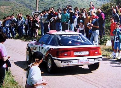 Armin Schwarz - Arne Hertz
35º Tour de Corse - Rallye de France 1991. Toyota Celica GT-4 "ST165" (K-AM 677). Abandonó por accidente en SS8 Levie - Sotta de 26 Km.

Del 28 de Abril al 1 de Mayo, Ajaccio, Córcega, Francia.
Superficie: asfalto.

El Rally tenia un total de 1384.51 km de los que 625.91 km divididos en 27 tramos eran especiales.

Tomaron la salida 101 equipos, finalizaron 43.@

Palabras clave: ;Corse;Corcega;Toyota;Celica;ST165;1991