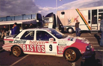 Bernard Beguin - Jean-Marc Andrie
35º Tour de Corse - Rallye de France 1991. Ford Sierra RS Cosworth 4x4 (JXH-418). Abandonó por la suspensión trasera en SS18 Casatorra - Santo-Pietro-di-Tenda de 25.54 km.

Del 28 de Abril al 1 de Mayo, Ajaccio, Córcega, Francia.
Superficie: asfalto.

El Rally tenia un total de 1384.51 km de los que 625.91 km divididos en 27 tramos eran especiales.

Tomaron la salida 101 equipos, finalizaron 43.@
Palabras clave: ;Corse;Corcega;Ford;Sierra;Cosworth;1991;Parque_Cerrado