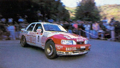 Bernard Beguin - Jean-Marc Andrie
35º Tour de Corse - Rallye de France 1991. Ford Sierra RS Cosworth 4x4 (JXH-418). Abandonó por la suspensión trasera en SS18 Casatorra - Santo-Pietro-di-Tenda de 25.54 km.

Del 28 de Abril al 1 de Mayo, Ajaccio, Córcega, Francia.
Superficie: asfalto.

El Rally tenia un total de 1384.51 km de los que 625.91 km divididos en 27 tramos eran especiales.

Tomaron la salida 101 equipos, finalizaron 43.@
Palabras clave: ;Corse;Corcega;Ford;Sierra;Cosworth;1991