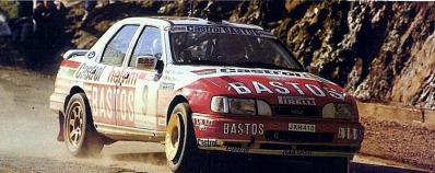 Bernard Beguin - Jean-Marc Andrie
35º Tour de Corse - Rallye de France 1991. Ford Sierra RS Cosworth 4x4 (JXH-418). Abandonó por la suspensión trasera en SS18 Casatorra - Santo-Pietro-di-Tenda de 25.54 km.

Del 28 de Abril al 1 de Mayo, Ajaccio, Córcega, Francia.
Superficie: asfalto.

El Rally tenia un total de 1384.51 km de los que 625.91 km divididos en 27 tramos eran especiales.

Tomaron la salida 101 equipos, finalizaron 43.@
Palabras clave: ;Corse;Corcega;Ford;Sierra;Cosworth;1991