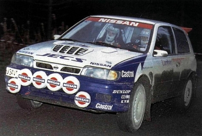 Stig Blomqvist - Benny Melander
47º Lombard RAC Rally 1991. Nissan Sunny GTI-R (J3NME). Abandonó por la suspensión del coche en SS28 Redesdale de 25.91 km.

Del 24 al 28 de Noviembre, Harrogate, Yorkshire, Inglaterra.
Superficie: tierra.

El Rally tenia un total de 2355.31 Km de los que 565,51 Km divididos en 37 tramos eran especiales.

Se inscribieron 160 equipos, tomaron la salida 151, finalizaron 82.@
Palabras clave: Stig_Blomqvist;Nissan;Sunny;GTI-R;Gran_Bretaña;RAC_Rally;Lombard;1991