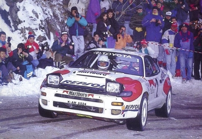 Carlos Sainz Cenamor - Luís Rodríguez Moya
60º Rallye Automobile de Monte-Carlo 1992. Toyota Celica Turbo 4WD -ST185-(K-AM 8524). Clasificado 2º.

Del 23 al 29 de Enero, Monte-Carlo.
Superficie: asfalto - nieve.

El Rally tenia un total de 3317.61 km de los que 628.29 km divididos en 26 tramos eran especiales (1 de ellas fue cancelada SS23 Col de Turini 3 de 22,21 Km).

Tomaron la salida 141 equipos, finalizaron 76.@
Palabras clave: ;Luis_Moya;Toyota_Celica;ST185;Montecarlo;1992;nieve