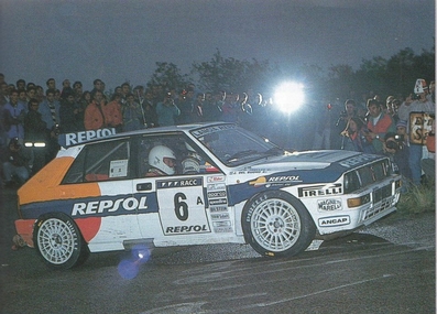 Gustavo Trelles - Jorge del Buono
29º Rallye Catalunya - Costa Brava - Rallye de España 1993. Lancia Delta HF Integrale (TO 85302S). Clasificado 6º.

Del 1 al 4 de Noviembre, Lloret de Mar, Girona, Catalunya, España.
Superficie: asfalto.

El Rally tenia un total de 1750.85 km de los que 513.60 km divididos en 29 tramos eran especiales.

Se inscribieron 100 equipos, tomaron la salida 95, finalizaron 39.@
Palabras clave: Gustavo_Trelles;Lancia;Delta;Integrale;Catalunya;Costa_Brava;1993;Spain;España