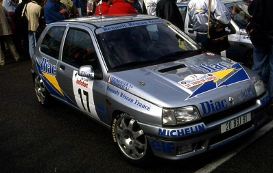Jean Ragnotti - Gilles Thimonier
37º Tour de Corse - Rallye de France 1993. Renault Clio Williams (20 BBJ 91). Clasificado 8º.

Del 1 al 5 de Mayo, Ajaccio, Córcega, Francia.
Superficie: asfalto.

El Rally tenia un total de 1,130.95 Km de los que 556.42 Km divididos en 24 tramos eran especiales.

Se inscribieron 92 equipos, tomaron la salida 85, finalizaron 44.@
Palabras clave: ;Renault;Clio;Williams;Corse;Corcega;1993