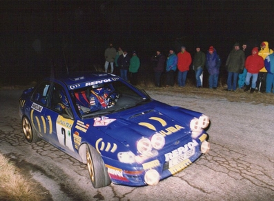 Carlos Sainz Cenamor - Luís Rodríguez Moya
62º Rallye Automobile de Monte-Carlo 1994. Subaru Impreza 555 (L555 REP). Clasificado 3º.

Del 22 al 27 de Enero, Monte-Carlo.
Superficie: asfalto - nieve.

El Rally tenia un total de 3058.00 km de los que 588.43 km divididos en 22 tramos eran especiales.

Se inscribieron 195 equipos, tomaron la salida 186, finalizaron 94.@
Palabras clave: ;Luis_Moya;Subaru;Impreza;Montecarlo;1994