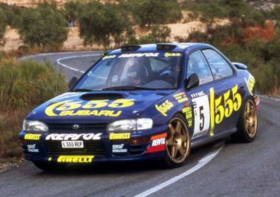 Carlos Sainz Cenamor - Luis Moya
31º Rallye Catalunya - Costa Brava - Rallye de España 1995. Subaru Impreza 555 (L555 REP). Clasificado 1º.

Del 23 al 25 de Octubre, Lloret de Mar, Girona, Catalunya, España.
Superficie: asfalto. 

El Rally tenia un total de 1663.71 km de los que 474.35 km divididos en 23 tramos eran especiales.

Tomaron la salida 81 equipos, finalizaron 42.@
Palabras clave: ;Luis_Moya;Subaru;Impreza;Catalunya;Costa_Brava;España;1995;Spain