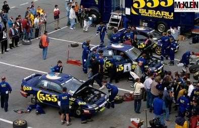 Asistencia del Equipo 555 Subaru WRT en el 31º Rallye Catalunya - Costa Brava - Rallye de España 1995
En los Subaru Impreza 555 de: 

5# (L555 REP) de Carlos Sainz Cenamor - Luis Moya, clasificado 1º.

4# (L555 BAT) de Colin McRae - Derek Ringer, clasificado 2º.

6# (M555 STE) de Piero Liatti - Alessandro Alessandrini, clasificado 3º.

Del 23 al 25 de Octubre, Lloret de Mar, Girona, Catalunya, España.
Superficie: asfalto.

El Rally tenia un total de 1663.71 km de los que 474.35 km divididos en 23 tramos eran especiales.

Tomaron la salida 81 equipos, finalizaron 42.
@
Palabras clave: ;Piero_Liatti;Subaru;Impreza;Catalunya;Costa_Brava;España;1995;Spain;Asistencias
