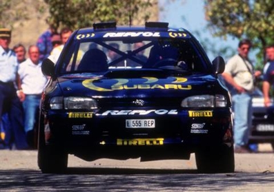 Carlos Sainz Cenamor - Luis Moya
39º Tour de Corse - Rallye de France 1995. Subaru Impreza 555 (L555 REP). Clasificado 4º.

Del 3 al 5 de Mayo, Ajaccio, Córcega, Francia.
Superficie:asfalto.

El Rally tenia un total de 1234.04 km de los que 481.17 km divididos en 22 tramos eran especiales.

Se inscribieron 94 equipos, tomaron la salida 91, finalizaron 44.@
Palabras clave: ;Luis_Moya;Subaru;Impreza;Corcega;Corse;1995