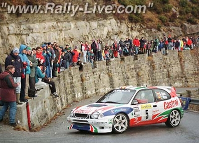 Carlos Sainz Cenamor - Lui­s Moya
66º Rallye Automobile de Monte-Carlo 1998. Toyota Corolla WRC (K-AM 307). Clasificado 1º.

Del 19 al 21 de Enero, Monte-Carlo.
Superficie: asfalto - nieve.

El Rally tenia un total de 1454.53 km de los que 359.19 km divididos en 18 tramos eran especiales.

Tomaron la salida 106 equipos, finalizaron 60.@
Palabras clave: ;Luis_Moya;Toyota;Corolla;WRC;Montecarlo;1998