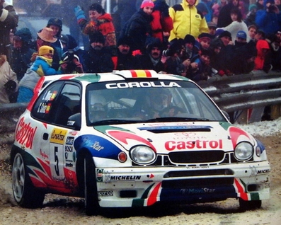 Carlos Sainz Cenamor - Luís Moya
66º Rallye Automobile de Monte-Carlo 1998. Toyota Corolla WRC (K-AM 307). Clasificado 1º.

Del 19 al 21 de Enero, Monte-Carlo.
Superficie: asfalto - nieve.

El Rally tenia un total de 1454.53 km de los que 359.19 km divididos en 18 tramos eran especiales.

Tomaron la salida 106 equipos, finalizaron 60.@
Palabras clave: ;Luis_Moya;Toyota;Corolla;WRC;Montecarlo;1998