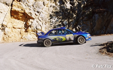 Juha Kankkunen - Juha Repo
67º Rallye Automobile de Monte-Carlo 1999. Subaru Impreza S5 WRC '99 (S8 SRT). Clasificado 2º.

Del 17 al 20 de Enero, Monte-Carlo.
Superficie: asfalto - nieve.

El Rally tenia un total de 1613.7 km de los que 424.6 km divididos en 14 tramos, eran especiales.

Tomaron la salida 86 equipos, finalizaron 46.

© Petr Fitz
@@
Palabras clave: ;Subaru;Impreza;WRC;Montecarlo;1999