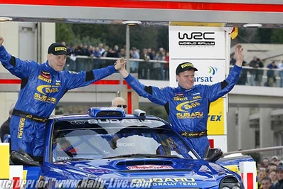 Tommi Mäkinen - Kaj Lindström
70º Rallye Automobile de Monte-Carlo 2002. Subaru Impreza S7 WRC '01 (X28 SRT). Clasificado 1º.
555 Subaru WRT

Del 18 al 20 de Enero, Monaco.
Superficie: asfalto - nieve.

El Rally tenia un total de 1424.55 km km de los que 396.78 km divididos en 15 tramos eran especiales, (una de ellas fue cancelada SS2 Sisteron - Thoard 1 de 36.73 Km).

Se inscribieron 55 equipos, tomaron la salida 54, finalizaron 26.@
Palabras clave: Subaru;Impreza;WRC;Montecarlo;2002;Personajes