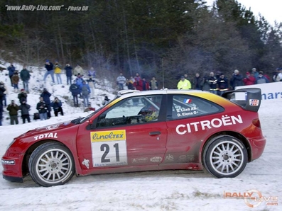 Sébastien Loeb - Daniel Elena
70º Rallye Automobile de Monte-Carlo 2002. Citröen Xsara WRC (32 CSP 92). Clasificado 2º.
Automobiles Citroën

Del 18 al 20 de Enero, Monaco.
Superficie: asfalto - nieve.

El Rally tenia un total de 1424.55 km km de los que 396.78 km divididos en 15 tramos eran especiales, (una de ellas fue cancelada SS2 Sisteron - Thoard 1 de 36.73 Km).

Se inscribieron 55 equipos, tomaron la salida 54, finalizaron 26.@
Palabras clave: Sebastien_Loeb;Citroen;Xsara;WRC;Montecarlo;2002;nieve