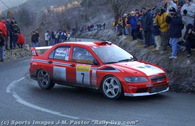 François Delecour - Daniel Grataloup
70º Rallye Automobile de Monte-Carlo 2002. Mitsubishi Lancer WRC (KP51 RWO). Clasificado 9º.
Marlboro Mitsubishi Ralliart

Del 18 al 20 de Enero, Monaco.
Superficie: asfalto - nieve.

El Rally tenia un total de 1424.55 km km de los que 396.78 km divididos en 15 tramos eran especiales, (una de ellas fue cancelada SS2 Sisteron - Thoard 1 de 36.73 Km).

Se inscribieron 55 equipos, tomaron la salida 54, finalizaron 26.@
Palabras clave: Mitsubishi;Lancer;Montecarlo;2002