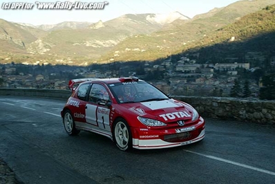 Marcus Grönholm - Timo Rautiainen
71º Rallye Automobile de Monte-Carlo 2003. Peugeot 206 WRC (206 NLL 75). Clasificado 13º.

Del 24 al 26 de Enero, Monaco.
Superficie: asfalto - nieve.

El Rally tenia un total de 1357.92 km de los que 415.02 km divididos en 14 tramos eran especiales.

Tomaron la salida 50 equipos, finalizaron 29.@
Palabras clave: Peugeot;WRC;Montecarlo;2003