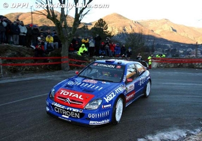 Sébastien Loeb - Daniel Elena
74º Rallye Automobile de Monte-Carlo 2006. Citröen Xsara WRC (831 DPT 78). Clasificado 2º.

Del 20 al 22 de Enero, Monaco.
Superficie: asfalto - nieve.

El Rally tenia un total de 1294.89 Km de los que 366.39 km divididos en 18 tramos eran especiales, (2 de ellas fueron canceladas SS3 Pierlas - Ilonse 1 de 23.22 Km y SS11 La Tour sur Tinee - Utelle 2 de 18.73 Km).

Se inscribieron 53 equipos, tomaron la salida 51, finalizaron 43.@
Palabras clave: Sebastien_Loeb;Citroen;Xsara;WRC;Montecarlo;2006
