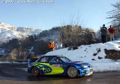 Petter Solberg - Phil Mills
74º Rallye Automobile de Monte-Carlo 2006. Subaru Impreza S12 WRC 06 (FT55 SRT). Abandonó por motor (pérdida de aceite) en SS7 Sigale - Bif. D10/D110 de 22.54 km.

Del 20 al 22 de Enero, Monaco.
Superficie: asfalto - nieve.

El Rally tenia un total de 1294.89 Km de los que 366.39 km divididos en 18 tramos eran especiales, (2 de ellas fueron canceladas SS3 Pierlas - Ilonse 1 de 23.22 Km y SS11 La Tour sur Tinee - Utelle 2 de 18.73 Km).

Se inscribieron 53 equipos, tomaron la salida 51, finalizaron 43.@
Palabras clave: Petter_Solberg;Phil_Mills;Subaru;Impreza;WRC;Montecarlo;2006